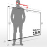 ESMART Economy EXM Motor-Leinwand 217 cm Bild 180 x 135 cm (89") | Format 4:3 | Fernbedienung | Heimkino elektrische Beamer