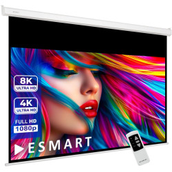 ESMART Economy EXM Motor-Leinwand 217 cm Bild 180 x 135 cm (89") | Format 4:3 | Fernbedienung | Heimkino elektrische Beamer