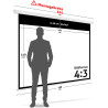 ESMART Economy EXM Motor-Leinwand 217 cm Bild 180 x 135 cm (89") | Format 4:3 | Fernbedienung | Heimkino elektrische Beamer