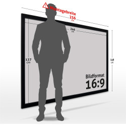 ESMART Economy EXM Motor-Leinwand 217 cm Bild 180 x 135 cm (89") | Format 4:3 | Fernbedienung | Heimkino elektrische Beamer