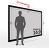 ESMART Economy EXM Motor-Leinwand 217 cm Bild 180 x 135 cm (89") | Format 4:3 | Fernbedienung | Heimkino elektrische Beamer
