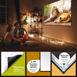 ESMART Economy EXM Motor-Leinwand 217 cm Bild 180 x 135 cm (89") | Format 4:3 | Fernbedienung | Heimkino elektrische Beamer