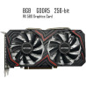 QTHREE Radeon RX 580 Grafikkarte, 8G D5 256-bit, HDMI DisplayPort DVI, DirectX 12, 8 PIN Additional Power Connector, PCI Express