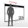 ESMART Economy EXM Motor-Leinwand 217 cm Bild 180 x 135 cm (89") | Format 4:3 | Fernbedienung | Heimkino elektrische Beamer