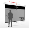 ESMART Economy EXM Motor-Leinwand 217 cm Bild 180 x 135 cm (89") | Format 4:3 | Fernbedienung | Heimkino elektrische Beamer