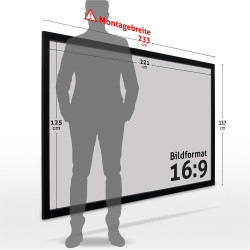 ESMART Economy EXM Motor-Leinwand 217 cm Bild 180 x 135 cm (89") | Format 4:3 | Fernbedienung | Heimkino elektrische Beamer