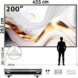 ESMART Economy EXM Motor-Leinwand 217 cm Bild 180 x 135 cm (89") | Format 4:3 | Fernbedienung | Heimkino elektrische Beamer
