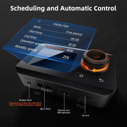 Spider Farmer Abluftset 100mm/4 Inch Rohrventilator mit GGS Temp Feucht Controller, WiFi App Steuerung, Aktivkohlefilter