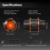 Spider Farmer Abluftset 100mm/4 Inch Rohrventilator mit GGS Temp Feucht Controller, WiFi App Steuerung, Aktivkohlefilter