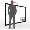 ESMART Economy EXM Motor-Leinwand 217 cm Bild 180 x 135 cm (89") | Format 4:3 | Fernbedienung | Heimkino elektrische Beamer