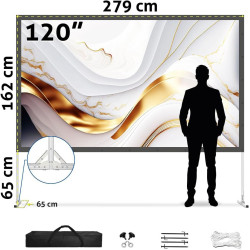 ESMART Economy EXM Motor-Leinwand 217 cm Bild 180 x 135 cm (89") | Format 4:3 | Fernbedienung | Heimkino elektrische Beamer