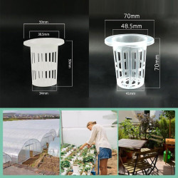 ZYWUOY Hydrokultur-Pflanztopf, Aeroponisches Aquaponisches Netz-Topfkorb-Set (50 mm), DF29EC0Z15MVG59T5FCC84N