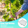 Coffee Life Plus Scrog Netz Pflanzennetz Grow Netz,(60x60cm) Elastic Trellis Netting with 4 Hooks,Elastic Net Trellis for