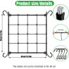 Coffee Life Plus Scrog Netz Pflanzennetz Grow Netz,(60x60cm) Elastic Trellis Netting with 4 Hooks,Elastic Net Trellis for