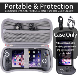 Khanka Hartschalenkoffer für Anbernic RG556 Retro Handheld Spielkonsole, Aufbewahrungstasche für RG556 5.48-Zoll Android Retro
