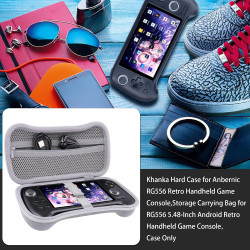 Khanka Hartschalenkoffer für Anbernic RG556 Retro Handheld Spielkonsole, Aufbewahrungstasche für RG556 5.48-Zoll Android Retro
