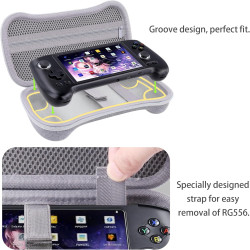 Khanka Hartschalenkoffer für Anbernic RG556 Retro Handheld Spielkonsole, Aufbewahrungstasche für RG556 5.48-Zoll Android Retro