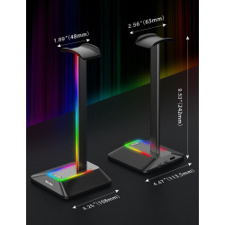 New bee Kopfhörer Ständer RGB Headset Halterung mit USB Typ-C Ladegeräten und Datenübertragung Universal Gaming Kopfhörer Halter