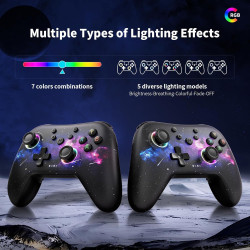 AceGamer Aurora 2.4G Wireless Bluetooth Controller für Windows PC/Switch/Stem/iOS/Android，PC Gamepad Joystick mit Hall-Effekt