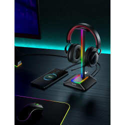 New bee Kopfhörer Ständer RGB Headset Halterung mit USB Typ-C Ladegeräten und Datenübertragung Universal Gaming Kopfhörer Halter