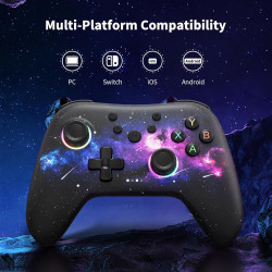 AceGamer Aurora 2.4G Wireless Bluetooth Controller für Windows PC/Switch/Stem/iOS/Android，PC Gamepad Joystick mit Hall-Effekt