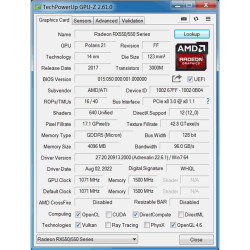 SAPLOS Radeon RX 550 Grafikkarte, 4GBD5, 128-Bit, DisplayPort DVI-D HDMI, PC Video Card, Computer GPU Gaming