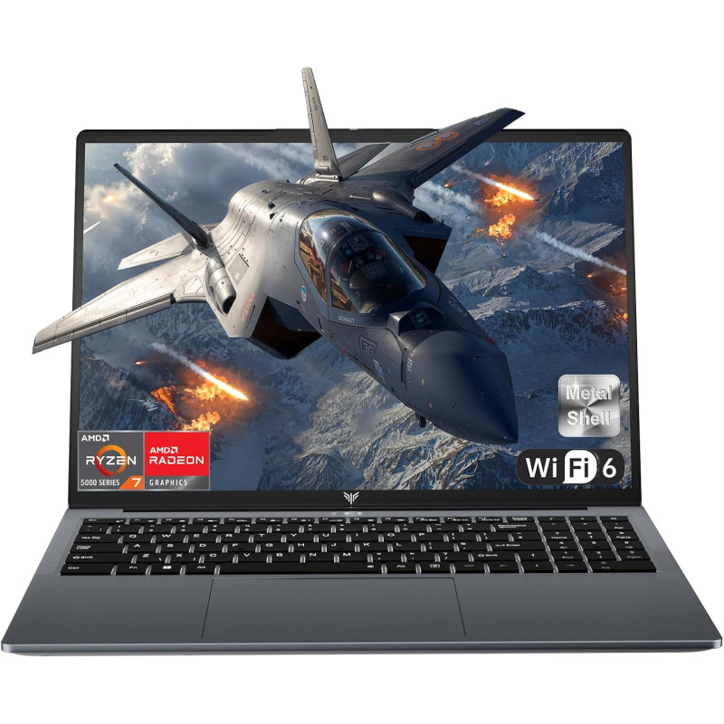 ACEMAGIC Gaming Laptop Computer - 2025 Neueste 15.6 Zoll FHD Display Laptop mit Ryzen 7 5700U Prozessor bis zu 4.3GHz, 16GB Ram