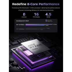 ACEMAGIC Gaming Laptop Computer - 2025 Neueste 15.6 Zoll FHD Display Laptop mit Ryzen 7 5700U Prozessor bis zu 4.3GHz, 16GB Ram