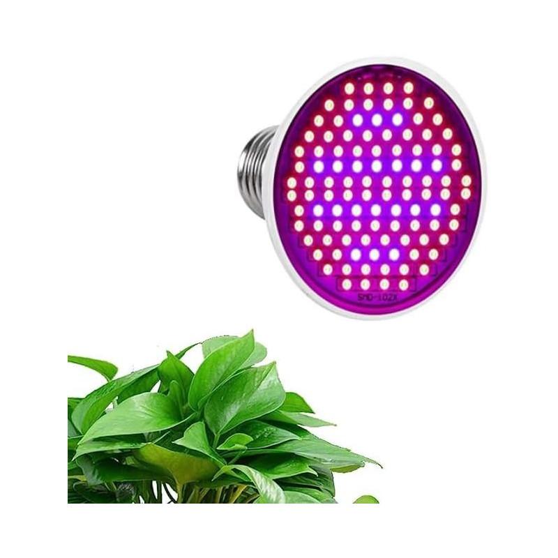 LED-Wachstumslampe, 24 W, E27, leistungsstarkes Panel, Vollspektrum, 200 LEDs, Gewächshaus, Hydrokultur, Gemüse, Topfblume, LED-Wachstumslampe, 24 W, E27, leistungsstarkes Panel, Vollspektrum, 200 LEDs, Gewächshaus, Hydrokultur, Gemüse, Topfblume,