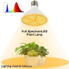 LED-Wachstumslampe, 24 W, E27, leistungsstarkes Panel, Vollspektrum, 200 LEDs, Gewächshaus, Hydrokultur, Gemüse, Topfblume,