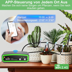 MOOKLIN ROAM WiFi Automatisches Bewässerungssystem mit Doppelte Pumpe, DIY Tropfbewässerungsset Gesteuert über APP,