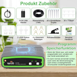 MOOKLIN ROAM WiFi Automatisches Bewässerungssystem mit Doppelte Pumpe, DIY Tropfbewässerungsset Gesteuert über APP,