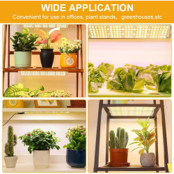 OFFCUP LED Grow Lampe, 4 Stück Pflanzenlampe LED Vollspektrum 270 LEDs Pflanzenlicht, Wachstumslampe mit Timer 3/6/12H, 3 Arten