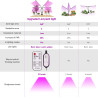 EWEIMA Pflanzenlampe, 80 LEDs Pflanzenlicht mit Zeitschaltuhr 4/8/12 Std, 4 Köpfe Grow Light 3 Lichter Modi und 10 Arten von