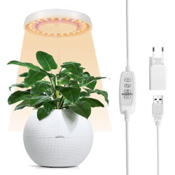 ShowyLive Pflanzenlampe LED - Optimiertes Wachstumslicht mit 48 LEDs, 4H/8H/12H/18H Timer, 20% - 100% Dimmbarkeit, Verstellbare