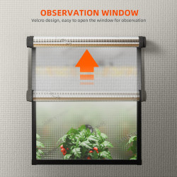 Spider Farmer Kleines Growzelt 60x60x80 cm für Aerogarden, mit Roll-up-Tür, Beobachtungsfenster, abnehmbarem Bodenblech, 2000D