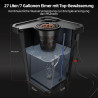 Spider Farmer DWC Hydrokultur Anbausystem mit 27 Liter/7 Gallonen Tiefwasserkultur, Neues Dreieckige Abdeckung Design,