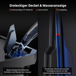 Spider Farmer DWC Hydrokultur Anbausystem mit 27 Liter/7 Gallonen Tiefwasserkultur, Neues Dreieckige Abdeckung Design,