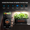 Spider Farmer SmartG12 Hydroponisches Anzuchtsystem, 12-Pods Indoor Garten mit 36W LED Pflanzenlampe Full-Spectrum, APP und WiFi