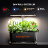 Spider Farmer SmartG12 Hydroponisches Anzuchtsystem, 12-Pods Indoor Garten mit 36W LED Pflanzenlampe Full-Spectrum, APP und WiFi