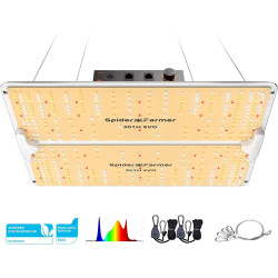 Spider Farmer SF2000Pro LED Grow Light mit Samsung LM301H EVO Dioden & Dimmbar Daisy Chain 200W LED Pflanzenlampe Vollspektrum