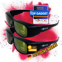 TronicXL 2 Stück Grow UV Schutzbrille LED Vollspektrum für Growbox Growroom Pflanzen Lampen Schutz Brille Gewächshäuser