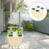Yardwe Hydroponischer Wachstumssystem Eimer Kunststoff Schlitz Mesh Net Pflanzenbecher Töpfe Eimerkorb Startschalen für Salat