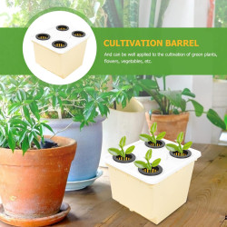 Yardwe Hydroponischer Wachstumssystem Eimer Kunststoff Schlitz Mesh Net Pflanzenbecher Töpfe Eimerkorb Startschalen für Salat