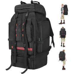 LYtech 130L Wanderrucksack Reiserucksack Herren Damen Große Trekkingrucksack Campingrucksack mit Reflexstreifen Outdoor Sport