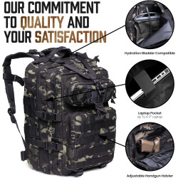 Tacticon 24BattlePack Tactical Backpack | 1 to 3 Day Assault Pack for Men 40L | Combat Veteran Owned Company | Camping Hiking