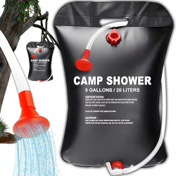 Retoo Campingdusche, 20L / 5 Gallonen, Solarbetrieben Solar Dusche Tasche, Solar Heizung, Solardusche, Outdoor Gartendusche,