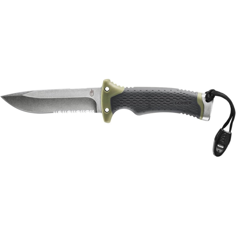 Gerber Outdoor/Survival-Messer mit Teilwellenschliff, Ultimate Survival Fixed, Klingenlänge: 12 cm, Rostfreier Stahl, 30-001830, Gerber Outdoor/Survival-Messer mit Teilwellenschliff, Ultimate Survival Fixed, Klingenlänge: 12 cm, Rostfreier Stahl, 30-001830,