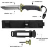 Gerber Outdoor/Survival-Messer mit Teilwellenschliff, Ultimate Survival Fixed, Klingenlänge: 12 cm, Rostfreier Stahl, 30-001830,