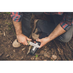 Gerber Outdoor/Survival-Messer mit Teilwellenschliff, Ultimate Survival Fixed, Klingenlänge: 12 cm, Rostfreier Stahl, 30-001830,